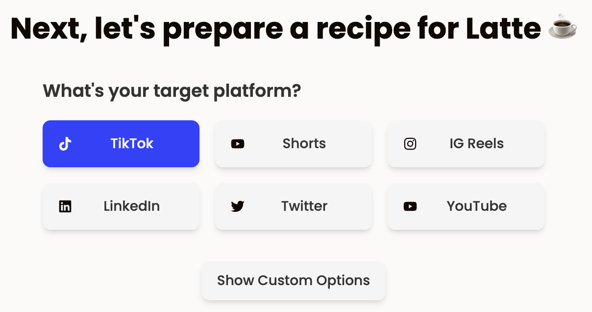 Get Shorts Settings Screenshot